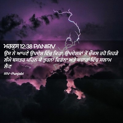 Picture 02 - ਮਰਕੁਸ 12:38 PANIRV - ਉਸ ਨੇ ਆਪਣੇ ਉਪਦੇਸ਼ - Bible Verse Picture