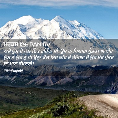 Picture 02 - ਮਰਕੁਸ 12:6 PANIRV - ਅਜੇ ਉਸ ਦੇ ਕੋਲ ਇੱਕ - Bible Verse Picture