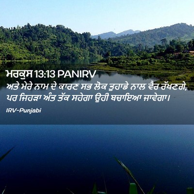 Picture 02 - ਮਰਕੁਸ 13:13 PANIRV - ਅਤੇ ਮੇਰੇ ਨਾਮ ਦੇ - Bible Verse Picture