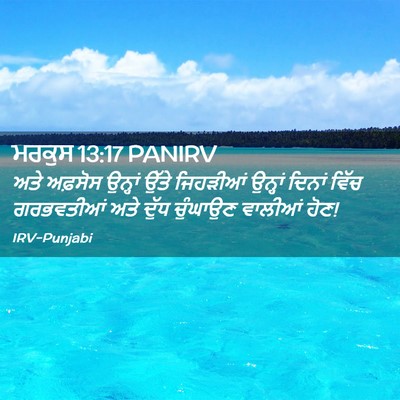 Picture 02 - ਮਰਕੁਸ 13:17 PANIRV - ਅਤੇ ਅਫ਼ਸੋਸ ਉਨ੍ਹਾਂ - Bible Verse Picture