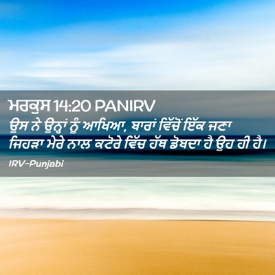 Picture 02 - ਮਰਕੁਸ 14:20 PANIRV - ਉਸ ਨੇ ਉਨ੍ਹਾਂ ਨੂੰ - Bible Verse Picture