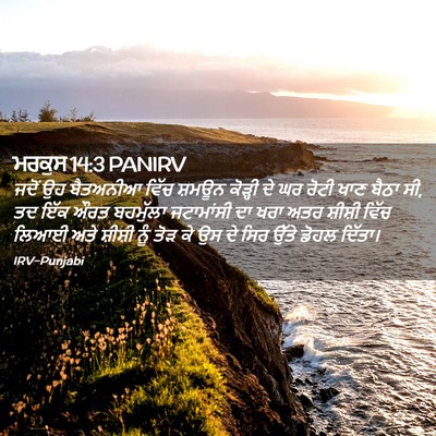 Picture 02 - ਮਰਕੁਸ 14:3 PANIRV - ਜਦੋਂ ਉਹ ਬੈਤਅਨੀਆ - Bible Verse Picture