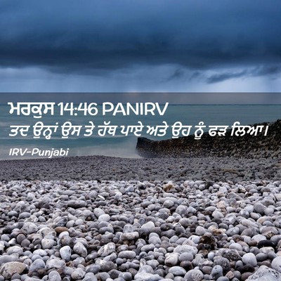 Picture 02 - ਮਰਕੁਸ 14:46 PANIRV - ਤਦ ਉਨ੍ਹਾਂ ਉਸ ਤੇ ਹੱਥ - Bible Verse Picture