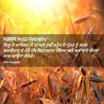 Picture 02 - ਮਰਕੁਸ 14:62 PANIRV - ਯਿਸੂ ਨੇ ਆਖਿਆ, ਮੈਂ - Bible Verse Picture