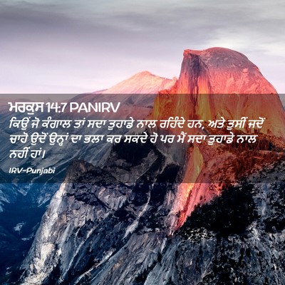 Picture 02 - ਮਰਕੁਸ 14:7 PANIRV - ਕਿਉਂ ਜੋ ਕੰਗਾਲ ਤਾਂ - Bible Verse Picture