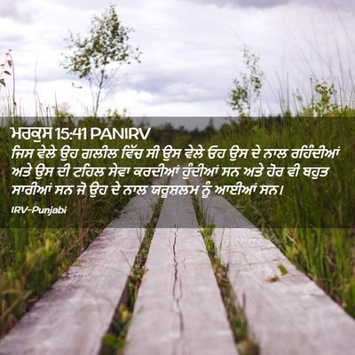 Picture 02 - ਮਰਕੁਸ 15:41 PANIRV - ਜਿਸ ਵੇਲੇ ਉਹ ਗਲੀਲ - Bible Verse Picture
