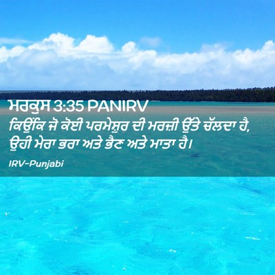 Picture 02 - ਮਰਕੁਸ 3:35 PANIRV - ਕਿਉਂਕਿ ਜੋ ਕੋਈ - Bible Verse Picture