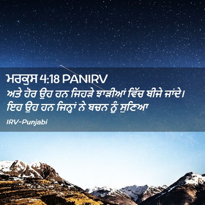 Picture 02 - ਮਰਕੁਸ 4:18 PANIRV - ਅਤੇ ਹੋਰ ਉਹ ਹਨ ਜਿਹੜੇ - Bible Verse Picture