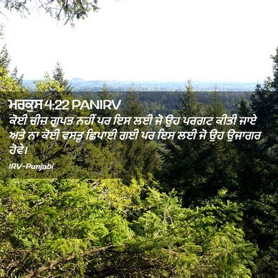 Picture 02 - ਮਰਕੁਸ 4:22 PANIRV - ਕੋਈ ਚੀਜ਼ ਗੁਪਤ ਨਹੀਂ - Bible Verse Picture