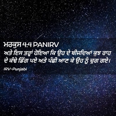 Picture 02 - ਮਰਕੁਸ 4:4 PANIRV - ਅਤੇ ਇਸ ਤਰ੍ਹਾਂ ਹੋਇਆ - Bible Verse Picture