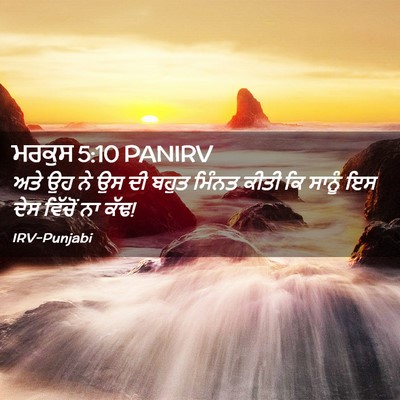 Picture 02 - ਮਰਕੁਸ 5:10 PANIRV - ਅਤੇ ਉਹ ਨੇ ਉਸ ਦੀ - Bible Verse Picture
