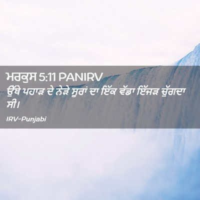 Picture 02 - ਮਰਕੁਸ 5:11 PANIRV - ਉੱਥੇ ਪਹਾੜ ਦੇ ਨੇੜੇ - Bible Verse Picture