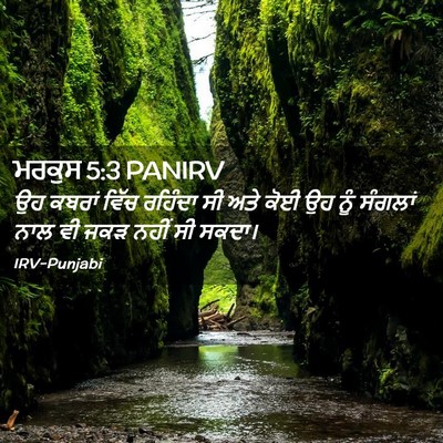 Picture 02 - ਮਰਕੁਸ 5:3 PANIRV - ਉਹ ਕਬਰਾਂ ਵਿੱਚ - Bible Verse Picture