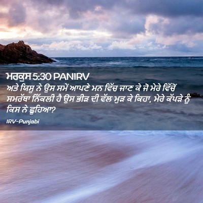 Picture 02 - ਮਰਕੁਸ 5:30 PANIRV - ਅਤੇ ਯਿਸੂ ਨੇ ਉਸ ਸਮੇਂ - Bible Verse Picture