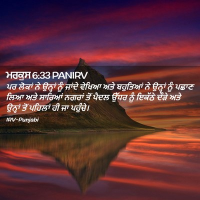Picture 02 - ਮਰਕੁਸ 6:33 PANIRV - ਪਰ ਲੋਕਾਂ ਨੇ ਉਨ੍ਹਾਂ - Bible Verse Picture