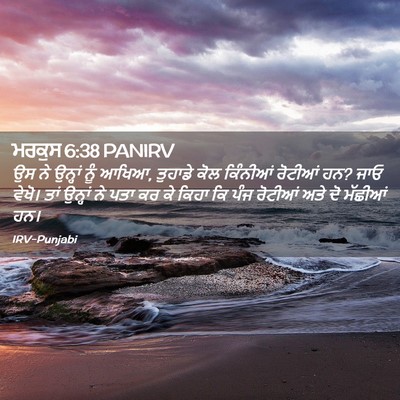 Picture 02 - ਮਰਕੁਸ 6:38 PANIRV - ਉਸ ਨੇ ਉਨ੍ਹਾਂ ਨੂੰ - Bible Verse Picture