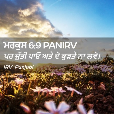 Picture 02 - ਮਰਕੁਸ 6:9 PANIRV - ਪਰ ਜੁੱਤੀ ਪਾਓ ਅਤੇ ਦੋ - Bible Verse Picture