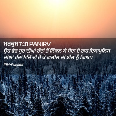 Picture 02 - ਮਰਕੁਸ 7:31 PANIRV - ਉਹ ਫੇਰ ਸੂਰ ਦੀਆਂ - Bible Verse Picture