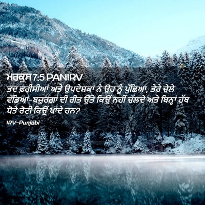 Picture 02 - ਮਰਕੁਸ 7:5 PANIRV - ਤਦ ਫ਼ਰੀਸੀਆਂ ਅਤੇ - Bible Verse Picture