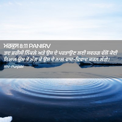 Picture 02 - ਮਰਕੁਸ 8:11 PANIRV - ਤਦ ਫ਼ਰੀਸੀ ਨਿੱਕਲੇ - Bible Verse Picture