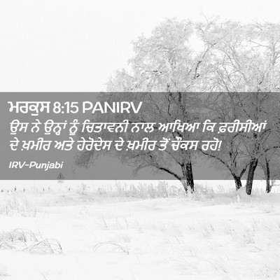 Picture 02 - ਮਰਕੁਸ 8:15 PANIRV - ਉਸ ਨੇ ਉਨ੍ਹਾਂ ਨੂੰ - Bible Verse Picture
