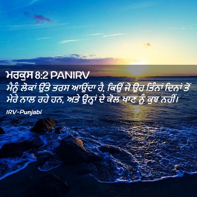 Picture 02 - ਮਰਕੁਸ 8:2 PANIRV - ਮੈਨੂੰ ਲੋਕਾਂ ਉੱਤੇ - Bible Verse Picture
