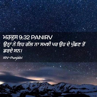 Picture 02 - ਮਰਕੁਸ 9:32 PANIRV - ਉਨ੍ਹਾਂ ਨੇ ਇਹ ਗੱਲ ਨਾ - Bible Verse Picture