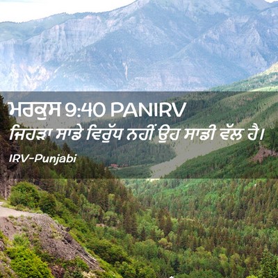 Picture 02 - ਮਰਕੁਸ 9:40 PANIRV - ਜਿਹੜਾ ਸਾਡੇ ਵਿਰੁੱਧ - Bible Verse Picture