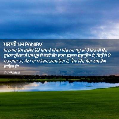 Picture 02 - ਮਲਾਕੀ 1:14 PANIRV - ਫਿਟਕਾਰ ਉਸ ਛਲੀਏ - Bible Verse Picture