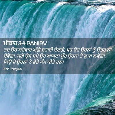 Picture 02 - ਮੀਕਾਹ 3:4 PANIRV - ਤਦ ਉਹ ਯਹੋਵਾਹ ਅੱਗੇ - Bible Verse Picture
