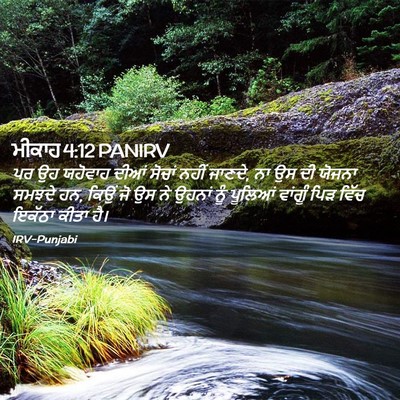 Picture 02 - ਮੀਕਾਹ 4:12 PANIRV - ਪਰ ਉਹ ਯਹੋਵਾਹ ਦੀਆਂ - Bible Verse Picture