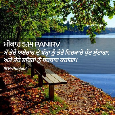 Picture 02 - ਮੀਕਾਹ 5:14 PANIRV - ਮੈਂ ਤੇਰੇ ਅਸ਼ੇਰਾਹ - Bible Verse Picture