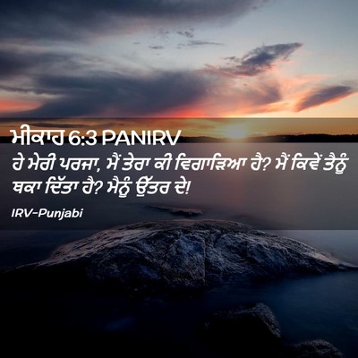 Picture 02 - ਮੀਕਾਹ 6:3 PANIRV - ਹੇ ਮੇਰੀ ਪਰਜਾ, ਮੈਂ - Bible Verse Picture