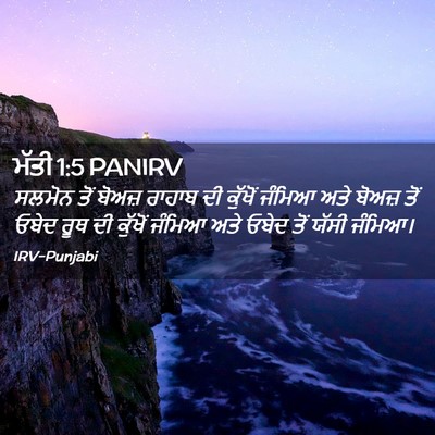 Picture 02 - ਮੱਤੀ 1:5 PANIRV - ਸਲਮੋਨ ਤੋਂ ਬੋਅਜ਼ - Bible Verse Picture
