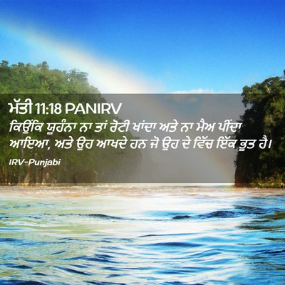 Picture 02 - ਮੱਤੀ 11:18 PANIRV - ਕਿਉਂਕਿ ਯੂਹੰਨਾ ਨਾ - Bible Verse Picture