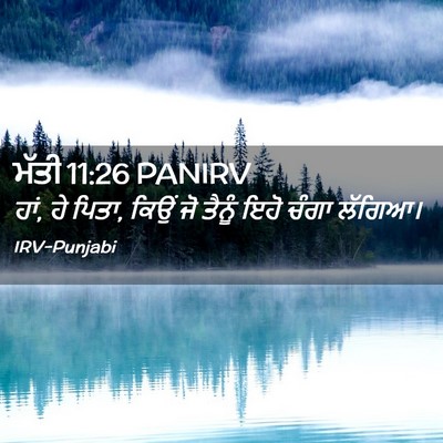 Picture 02 - ਮੱਤੀ 11:26 PANIRV - ਹਾਂ, ਹੇ ਪਿਤਾ, ਕਿਉਂ - Bible Verse Picture