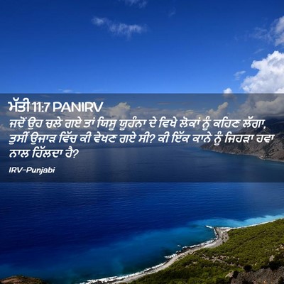 Picture 02 - ਮੱਤੀ 11:7 PANIRV - ਜਦੋਂ ਉਹ ਚਲੇ ਗਏ ਤਾਂ - Bible Verse Picture