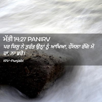 Picture 02 - ਮੱਤੀ 14:27 PANIRV - ਪਰ ਯਿਸੂ ਨੇ ਤੁਰੰਤ - Bible Verse Picture