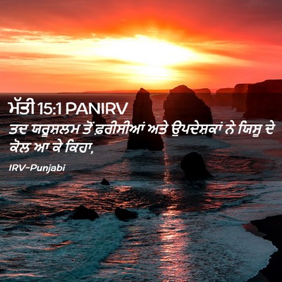 Picture 02 - ਮੱਤੀ 15:1 PANIRV - ਤਦ ਯਰੂਸ਼ਲਮ ਤੋਂ - Bible Verse Picture