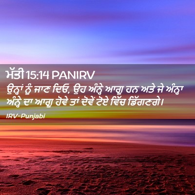 Picture 02 - ਮੱਤੀ 15:14 PANIRV - ਉਨ੍ਹਾਂ ਨੂੰ ਜਾਣ ਦਿਓ, - Bible Verse Picture
