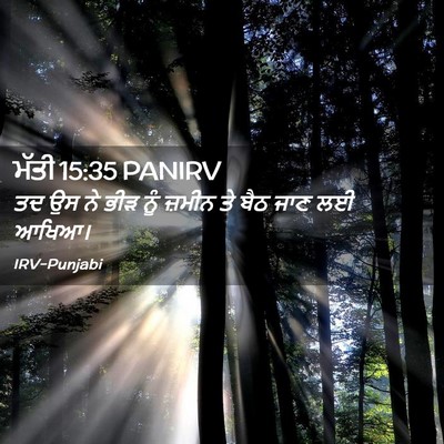 Picture 02 - ਮੱਤੀ 15:35 PANIRV - ਤਦ ਉਸ ਨੇ ਭੀੜ ਨੂੰ - Bible Verse Picture