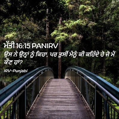 Picture 02 - ਮੱਤੀ 16:15 PANIRV - ਉਸ ਨੇ ਉਨ੍ਹਾਂ ਨੂੰ - Bible Verse Picture