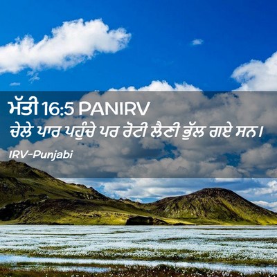 Picture 02 - ਮੱਤੀ 16:5 PANIRV - ਚੇਲੇ ਪਾਰ ਪਹੁੰਚੇ ਪਰ - Bible Verse Picture