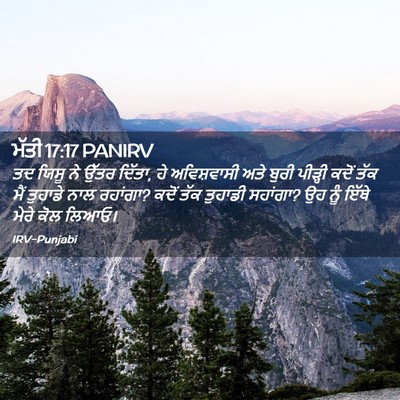 Picture 02 - ਮੱਤੀ 17:17 PANIRV - ਤਦ ਯਿਸੂ ਨੇ ਉੱਤਰ - Bible Verse Picture