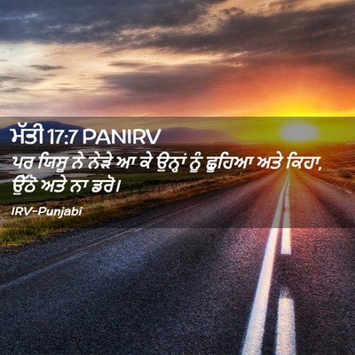 Picture 02 - ਮੱਤੀ 17:7 PANIRV - ਪਰ ਯਿਸੂ ਨੇ ਨੇੜੇ ਆ - Bible Verse Picture