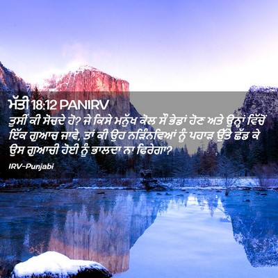 Picture 02 - ਮੱਤੀ 18:12 PANIRV - ਤੁਸੀਂ ਕੀ ਸੋਚਦੇ ਹੋ? - Bible Verse Picture