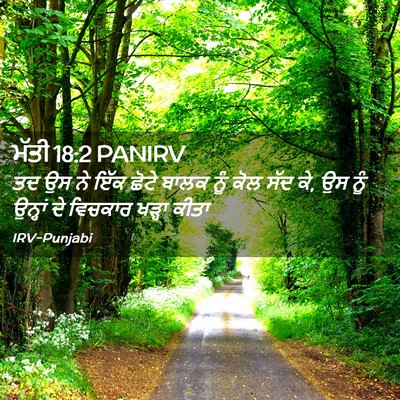 Picture 02 - ਮੱਤੀ 18:2 PANIRV - ਤਦ ਉਸ ਨੇ ਇੱਕ ਛੋਟੇ - Bible Verse Picture