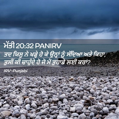 Picture 02 - ਮੱਤੀ 20:32 PANIRV - ਤਦ ਯਿਸੂ ਨੇ ਖੜ੍ਹੇ ਹੋ - Bible Verse Picture