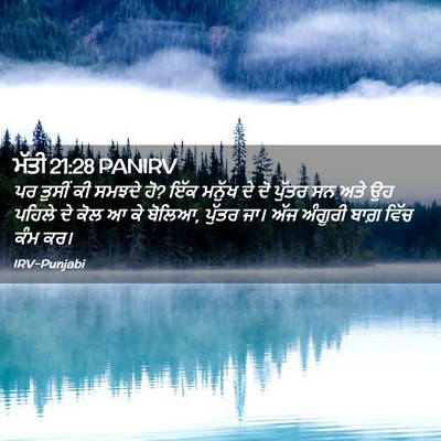 Picture 02 - ਮੱਤੀ 21:28 PANIRV - ਪਰ ਤੁਸੀਂ ਕੀ ਸਮਝਦੇ - Bible Verse Picture