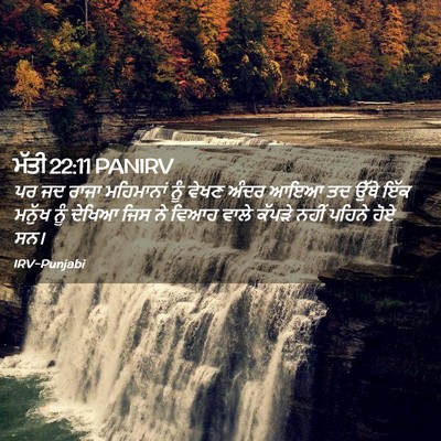 Picture 02 - ਮੱਤੀ 22:11 PANIRV - ਪਰ ਜਦ ਰਾਜਾ - Bible Verse Picture